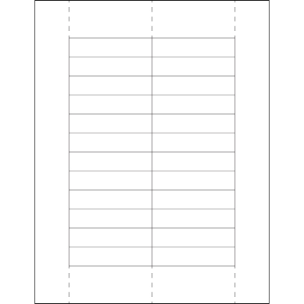 11/16 x 3" Plastic Label Holder Insert Cards