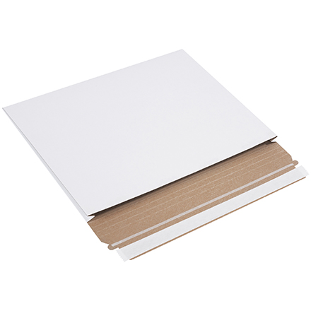 17 x 14 x 1" White Stayflats<span class='rtm'>®</span> Gusseted Mailers