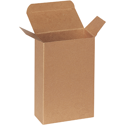 5 x 3 <span class='fraction'>1/4</span> x 7 <span class='fraction'>1/4</span>" Heavy Duty Kraft Reverse Tuck Folding Cartons